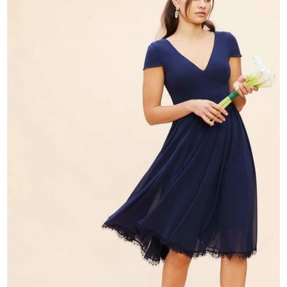 NWT Dress the Population Corey Dress Midnight Blue Size Large